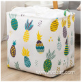 Wholesale large capacity cotton clothes quilt storage bag folded clothes storage organizer storage basket dirty laundry basket